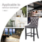 6X Velvet Bar Stools with Studs Trim Wooden Legs Tufted Dining Chairs Kitchen