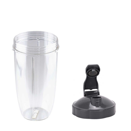 NutriBullet Tall 24oz Cup + Flip Top Lid Bundle – 600W & 900W Compatible