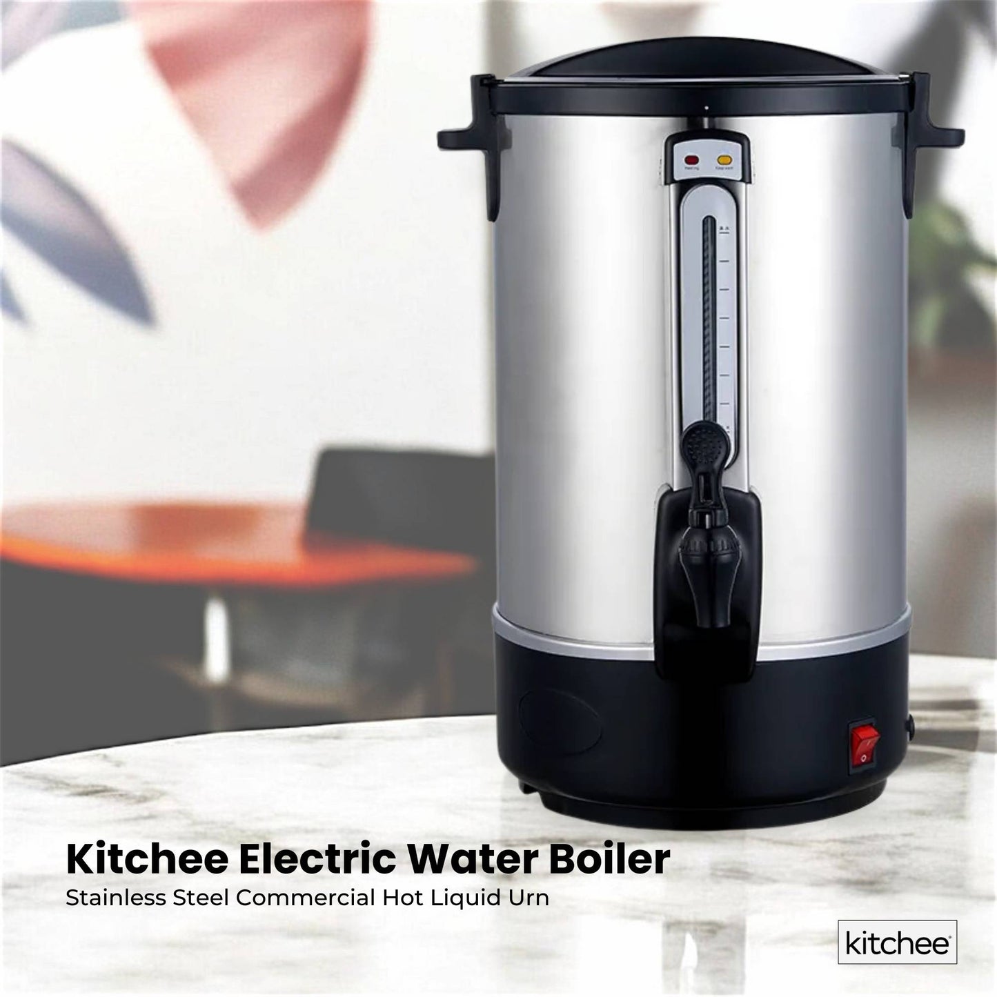 Kitchee 20L Commercial Electric Water Boiler Urn – Stainless Steel Hot Water Dispenser