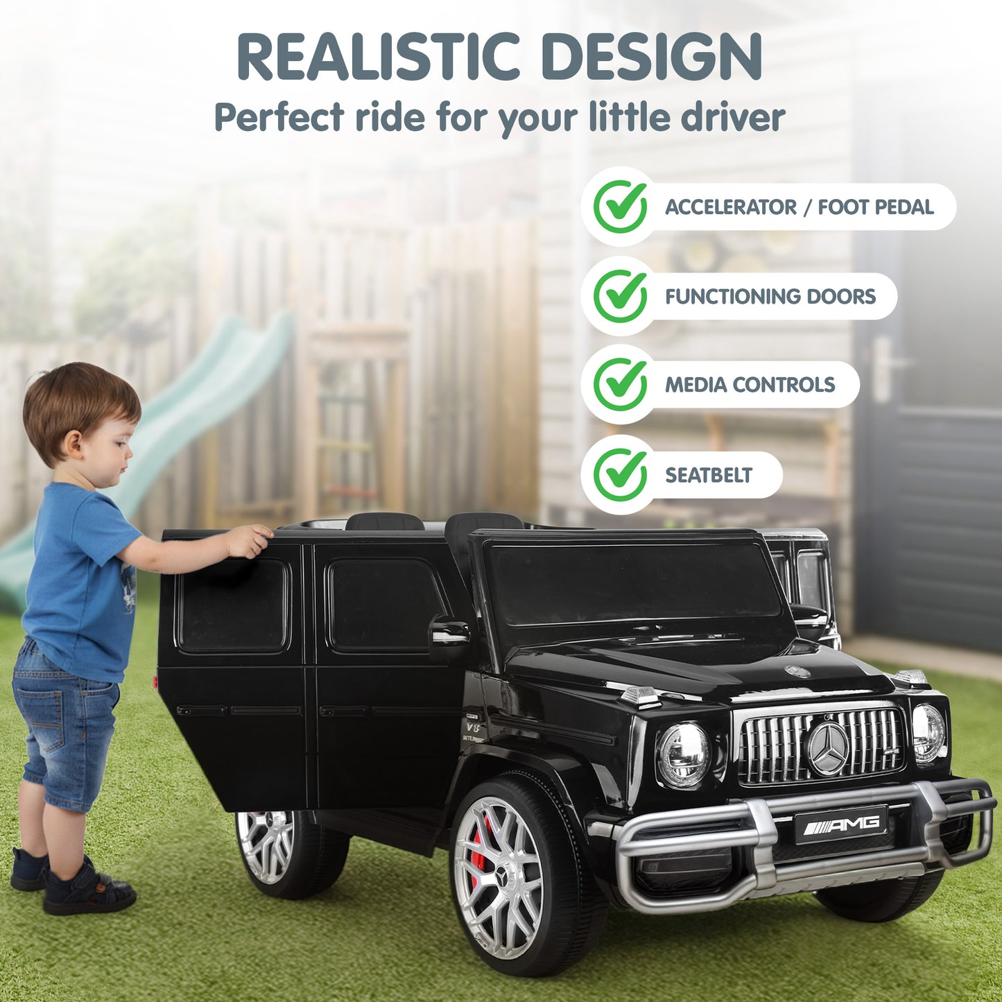 Kahuna Mercedes Benz AMG G63 Kids Electric Two Seater Ride On Car with Remote Control