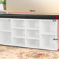 Sarantino New 10 Pairs Shoe Cabinet Rack Storage Organiser Shelf Stool Bench Wood - White