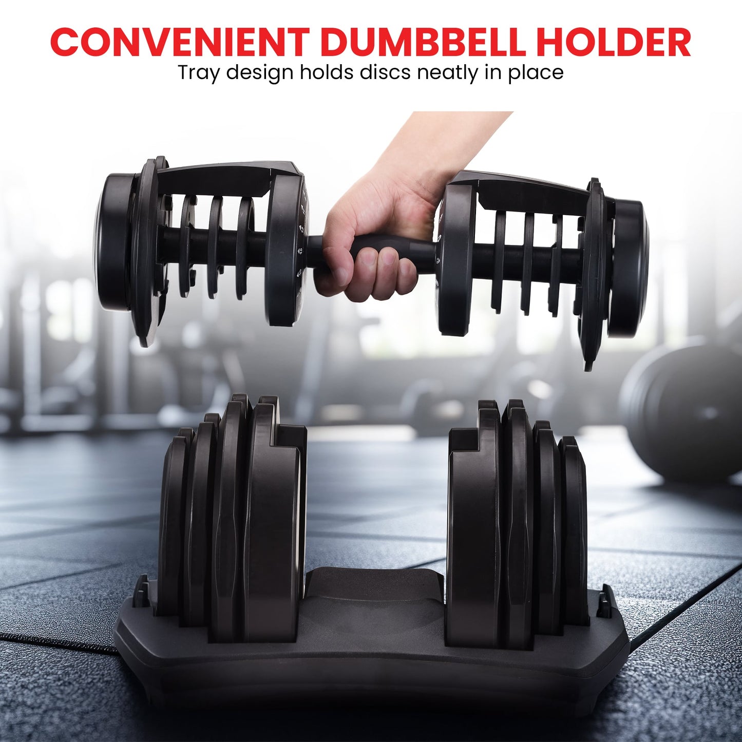 Powertrain 2 x 40kg Powertrain Adjustable Dumbbells Home Gym Set