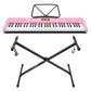 Karrera 61-Key Electronic Keyboard with LCD and Touch Response in Pink CHJ-291