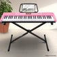Karrera 61-Key Electronic Keyboard with LCD and Touch Response in Pink CHJ-291
