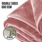 Laura Hill Mink Blanket Queen Size Double-sided Soft Plush Bed Faux Throw Rug 220 X 240cm (pink)