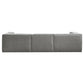 Sarantino Novi 3-Seater Modular Sofa with Ottoman in Grey Non-Slip Bottom Lounge