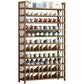 10 Tier Tower Bamboo Wooden Shoe Rack Corner Shelf Stand Storage Organizer
