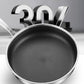 Stainless Steel Frying Pan Non-Stick Cooking Frypan Cookware 30cm Honeycomb Single Sided without lid