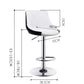 Bar Stools Kitchen Bar Stool Leather Barstools Swivel Gas Lift Counter Chairs x2 BS8403 Black