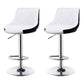 Bar Stools Kitchen Bar Stool Leather Barstools Swivel Gas Lift Counter Chairs x2 BS8403 White