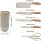 6-Piece Kitchen Knife Set Non-Stick Stainless Steel Blades with Universal Knife Block