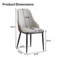 VELLUTO Dining Chair Modern upholstered Leather Kitchen Chairs with armrests Bathtub Chair Leisure Lounge Chair Living Room Bedroom Home Set of 2(Light Grey)