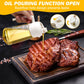 600ml 2-in-1 Glass Oil Sprayer Bottle – Premium Kitchen Oil Dispenser Spray for Cooking, Grilling, Baking & BBQ – White