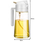 600ml 2-in-1 Glass Oil Sprayer Bottle – Premium Kitchen Oil Dispenser Spray for Cooking, Grilling, Baking & BBQ – White
