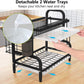 Dish Rack 2 Tier Dish Dryer Drainer Stainless Steel Dish Drying Rack Drip Trays Side Holder Kitchen Storage Save Space