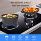 26cm 2-in-1 Cast Iron Dutch Oven & Skillet Set  Pre-Seasoned Dual-Use Pot with Lid Fry Pan, Durable & Versatile Cookware