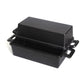 2-in-1 Cast Iron Bread Loaf Pan Tin with Lid Dual Use Baking Dish with Ergonomic Handles, Pre-Seasoned for Oven Cooking