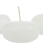 10 Pack of 4 Hour White Floating Candles - 4cm diameter - wedding party decoration