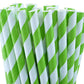 50 Pack Green White Drinking Straws Biodegradable Eco Paper Birthday Party Event Bistro Bar Cafe Take Away