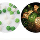 1 Set of Green n White 5cm Rattan Cane 20 Ball Battery Powered 3m String Lights Christmas Gift Home Wedding Party Bedroom Decoration Table Centrepiece