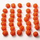 1 Set of Orange 5cm Rattan Cane 20 Ball Battery Powered 3m String Lights Christmas Gift Home Wedding Party Bedroom Decoration Table Centrepiece