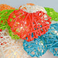 20 Rainbow 3D Hollowed Rattan Heart-Shaped 3M String Fairy Lights, Battery (AA) Indoor & Outdoor Decorations Birthday Kids Celebration PartyRoom Table Lighting