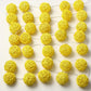 1 Set of Yellow 5cm Rattan Cane 20 Ball Battery Power 3m String Lights Christmas Gift Home Wedding Party Bedroom Decoration Table Centrepiece