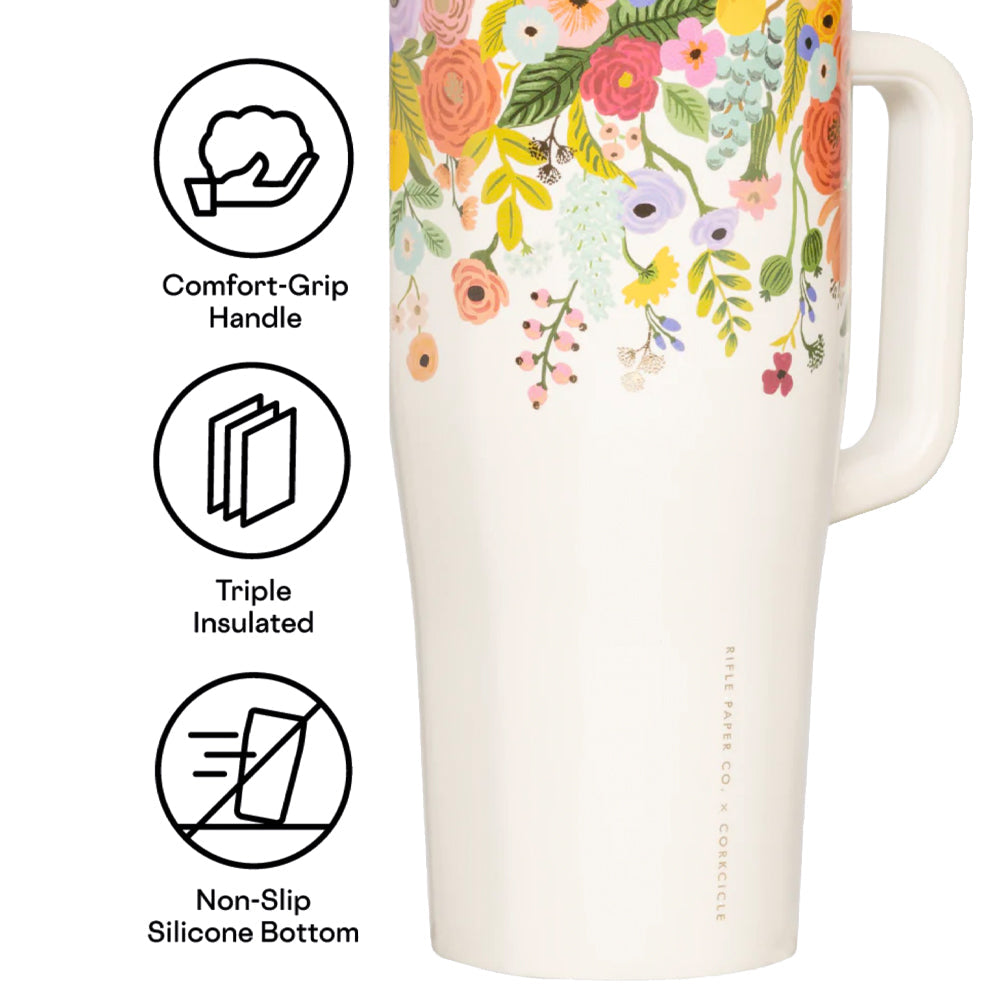 Corkcicle Cruiser - 1.2ltr Rifle Paper - Garden Party Cream