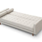 Sofa Bed 3 Seater Button Tufted Lounge Set for Living Room Couch in Fabric Beige Colour
