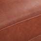 3 Seater Brown Sofa Lounge Button Tufted in Faux Leather