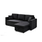 Multifunctional Sofa Bed Fabric Upholstery Chaise Section Comfy Cushions Armrests