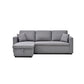 Multifunctional Sofa Bed Fabric Upholstery Chaise Section Comfy Cushions Armrests