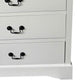 Tallboy with 5 Storage Drawers in Solid Wooden Metal Handles White Colour