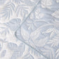 Bianca Laurieton Blue Jacquard Botanical Bedspread Set Queen