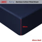 Accessorize 400TC Navy Bamboo Cotton Fitted Sheet 40cm Wall Queen