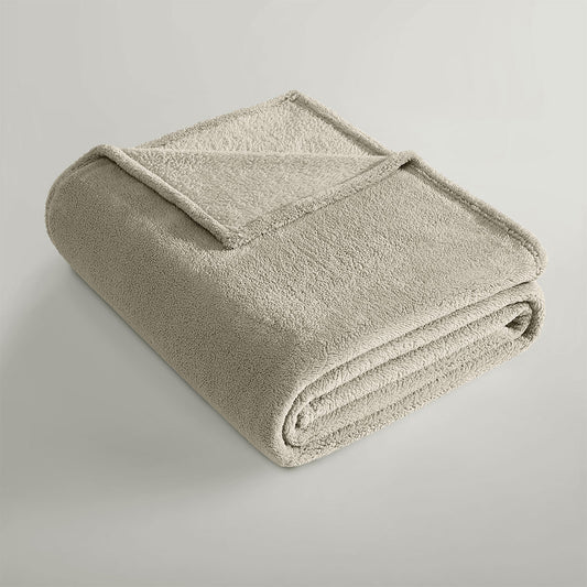 Ardor Teddy Natural Ultra Soft Cozy Fleece Blanket Queen