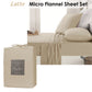 Ardor Micro Flannel Sheet Set Latte Single
