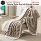 Ardor Carter Striped Boucle Throw Rug with Sherpa Reverse 130x170cm