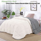 Shangri La Sleet Sherpa Fleece Reversible 3 Pcs Comforter Set Queen