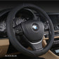 Universal Luxury Car 37-38cm Steering Wheel Cover PU Leather Non-slip Breathable (Black-red)