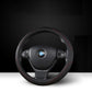 Universal Luxury Car 37-38cm Steering Wheel Cover PU Leather Non-slip Breathable (Black-red)