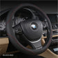 Universal Luxury Car 37-38cm Steering Wheel Cover PU Leather Non-slip Breathable (Black-blue)