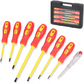 8Pc Insulated Screwdriver Set Magnetic Slotted Phillips Electricians With Case