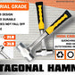 2LB+3LB Steel Hammer Double Octagonal Heavy Duty Solid Forged Rubber Grip Handle
