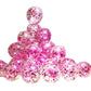 10/100X 30Cm Confetti Glitter Balloons for Party & Wedding - 1* 100 Glue Dots Roll