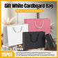 25X Kraft Paper Bags Gift Shopping Bag Carry White Pink Black Bag With Handles - Pink-17-24-10