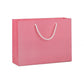 25X Kraft Paper Bags Gift Shopping Bag Carry White Pink Black Bag With Handles - Pink-17-24-10