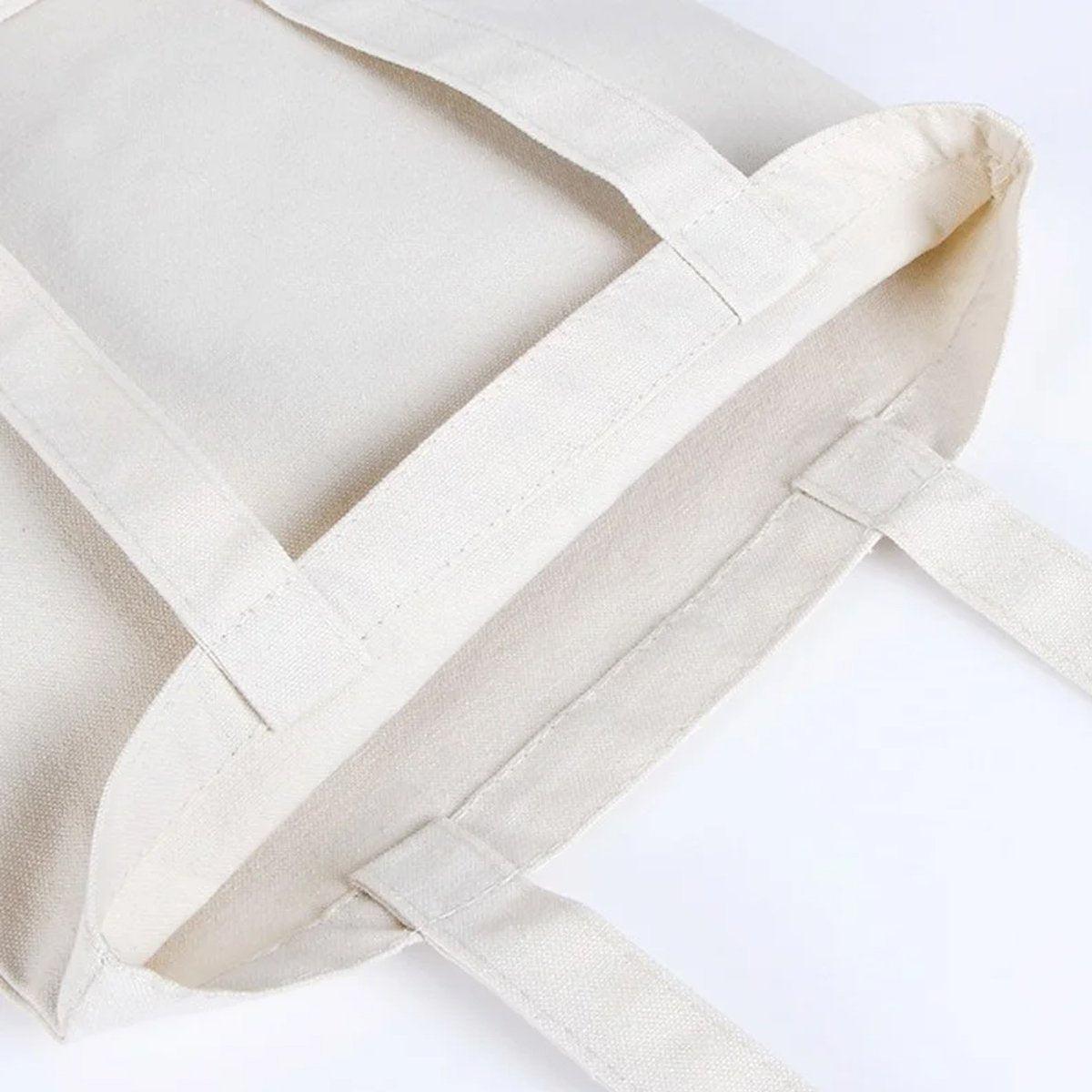 5PCS Canvas Tote Bag Cotton Blank DIY Shopping Shoulder Bags - White 35*40cm