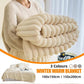Plush Blanket Leisure Blanket Autumn Winter Warm Nap Throw Soft Cozy - White-150x200cm