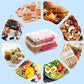 100pcs Transparent Plastic Fruit Box with Tape Cover Storage Packaging for Fruit - 250g